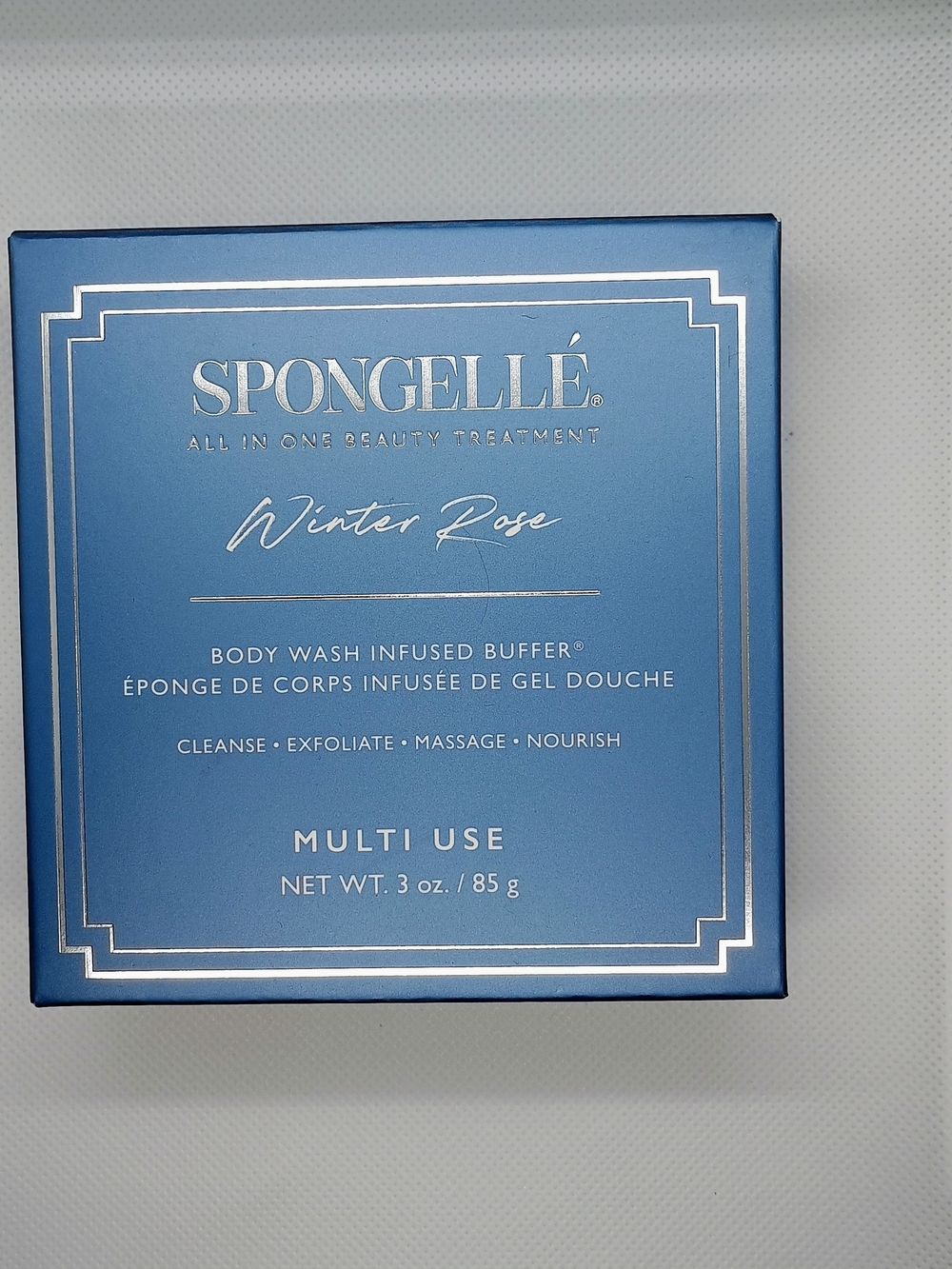 Spongellé Winter Rose Body Wash Infused Buffer - Blue